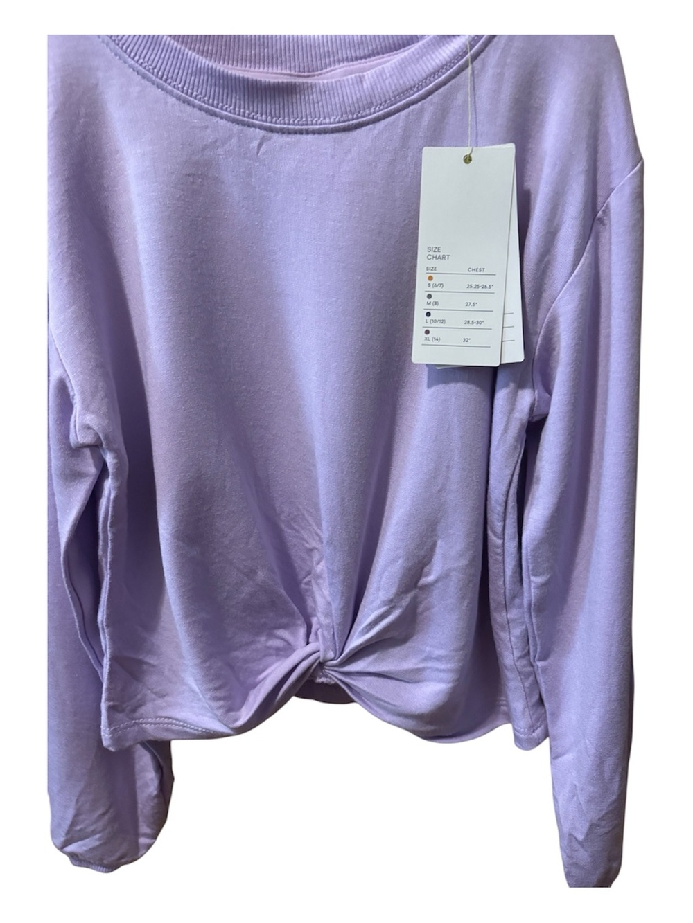 All in Motion Girl’s Modal French Terry Crewneck Sweatshirt - Size S (6/7) - Picture 2 of 5
